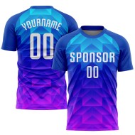 Blau-Hot Jersey Sublimation Licht Benutzerdefinierte Weiß Uniform Fußball Royal Blau-Hot Jersey Sublimation Licht Benutzerdefinierte Weiß Uniform Fußball Royal