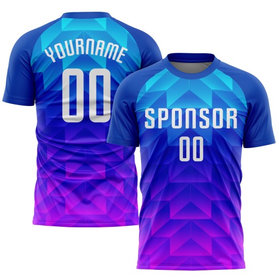 Blau-Hot Jersey Sublimation Licht Benutzerdefinierte Weiß Uniform Fußball Royal Blau-Hot Jersey Sublimation Licht Benutzerdefinierte Weiß Uniform Fußball Royal