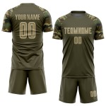 Gold-Camo Salute To Olive Sublimation Service Fußballuniform Custom Vegas Trikot Gold-Camo Salute To Olive Sublimation Service Fußballuniform Custom Vegas Trikot