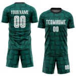 Uniform Grün Trikot Fußball Sublimation Custom Weiß-Schwarz Uniform Grün Trikot Fußball Sublimation Custom Weiß-Schwarz