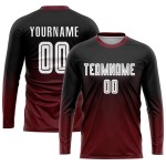 Fußballuniform Weiß-Crimson Jersey Sublimation Schwarz Custom Fashion Fade Fußballuniform Weiß-Crimson Jersey Sublimation Schwarz Custom Fashion Fade
