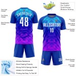 Blau-Hot Jersey Sublimation Licht Benutzerdefinierte Weiß Uniform Fußball Royal Blau-Hot Jersey Sublimation Licht Benutzerdefinierte Weiß Uniform Fußball Royal
