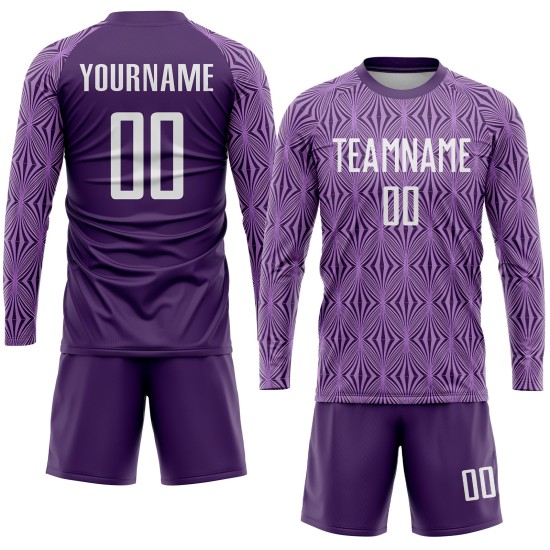 Jersey Weiß Sublimation Uniform Fußball Lila Custom Jersey Weiß Sublimation Uniform Fußball Lila Custom