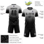 Fußball Jersey Verblassen Schwarz Uniform Custom Sublimation Mode Grau Fußball Jersey Verblassen Schwarz Uniform Custom Sublimation Mode Grau