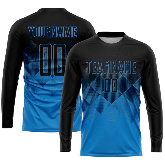 Uniform Jersey Schwarz Blau Fußball Sublimation Custom Uniform Jersey Schwarz Blau Fußball Sublimation Custom