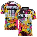 Weißlichtmuster Benutzerdefinierte blaue Fußball-Graffiti-Uniform-Trikot-Sublimation Weißlichtmuster Benutzerdefinierte blaue Fußball-Graffiti-Uniform-Trikot-Sublimation