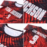 Uniform Trikot Custom Fußball Rot Weiß-Schwarz Sublimation Uniform Trikot Custom Fußball Rot Weiß-Schwarz Sublimation
