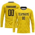 Trikot Gold Sublimation Fußballuniform Schwarz Custom Trikot Gold Sublimation Fußballuniform Schwarz Custom