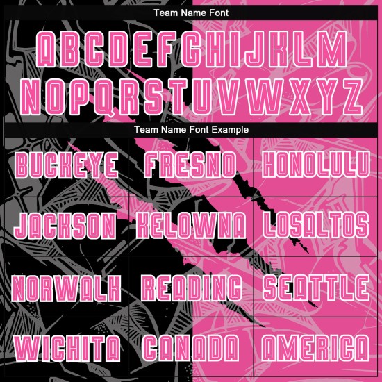 Graffiti Pink Uniform Jersey Schwarz-Weiß Kratzmuster Sublimation Fußball Custom Graffiti Pink Uniform Jersey Schwarz-Weiß Kratzmuster Sublimation Fußball Custom