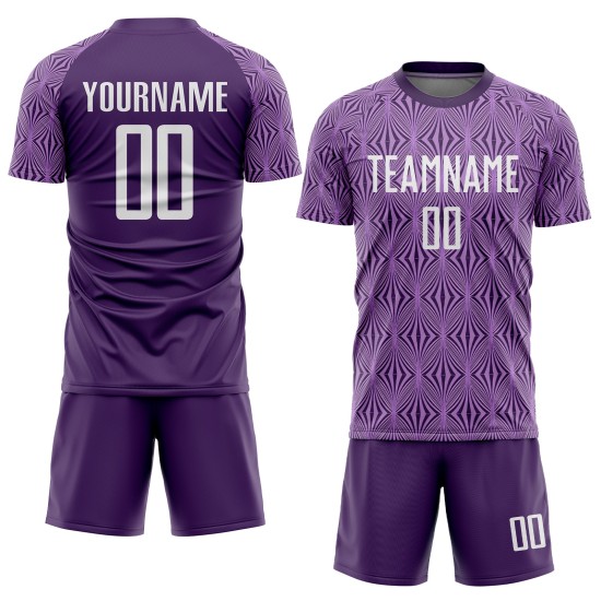 Jersey Weiß Sublimation Uniform Fußball Lila Custom Jersey Weiß Sublimation Uniform Fußball Lila Custom