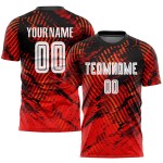 Uniform Trikot Custom Fußball Rot Weiß-Schwarz Sublimation Uniform Trikot Custom Fußball Rot Weiß-Schwarz Sublimation
