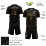 Gold Custom Uniform Schwarz Jersey Fußball Alte Sublimation Gold Custom Uniform Schwarz Jersey Fußball Alte Sublimation