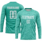 Aqua Weiß Uniform Trikot Custom Sublimation Fußball Aqua Weiß Uniform Trikot Custom Sublimation Fußball