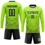 Fußballuniform Benutzerdefiniertes Grünes Trikot Sublimation Neon Schwarz Fußballuniform Benutzerdefiniertes Grünes Trikot Sublimation Neon Schwarz