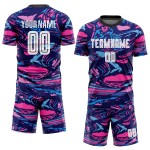 Sublimation Custom Weiß-Rosa Figur Uniform Jersey Fußball Sublimation Custom Weiß-Rosa Figur Uniform Jersey Fußball