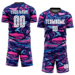 Sublimation Custom Weiß-Rosa Figur Uniform Jersey Fußball Sublimation Custom Weiß-Rosa Figur Uniform Jersey Fußball