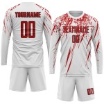 Sublimationstrikot Uniform Rot-Schwarz Custom Weiß Fußball Sublimationstrikot Uniform Rot-Schwarz Custom Weiß Fußball