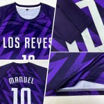 Fußballtrikot Sublimation Weiß Lila Benutzerdefinierte Uniform Fußballtrikot Sublimation Weiß Lila Benutzerdefinierte Uniform