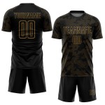 Gold Custom Uniform Schwarz Jersey Fußball Alte Sublimation Gold Custom Uniform Schwarz Jersey Fußball Alte Sublimation