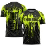 Uniform Sublimation Schwarz Neon Benutzerdefinierte Grün Jersey Fußball Uniform Sublimation Schwarz Neon Benutzerdefinierte Grün Jersey Fußball