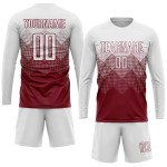 Benutzerdefinierte Uniform Crimson Sublimation Fußballtrikot Weiß Benutzerdefinierte Uniform Crimson Sublimation Fußballtrikot Weiß
