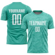 Aqua Weiß Uniform Trikot Custom Sublimation Fußball Aqua Weiß Uniform Trikot Custom Sublimation Fußball
