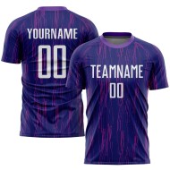 Fußball Weiß Lila Sublimation Uniform Trikot Custom Fußball Weiß Lila Sublimation Uniform Trikot Custom
