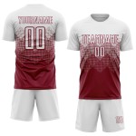 Benutzerdefinierte Uniform Crimson Sublimation Fußballtrikot Weiß Benutzerdefinierte Uniform Crimson Sublimation Fußballtrikot Weiß